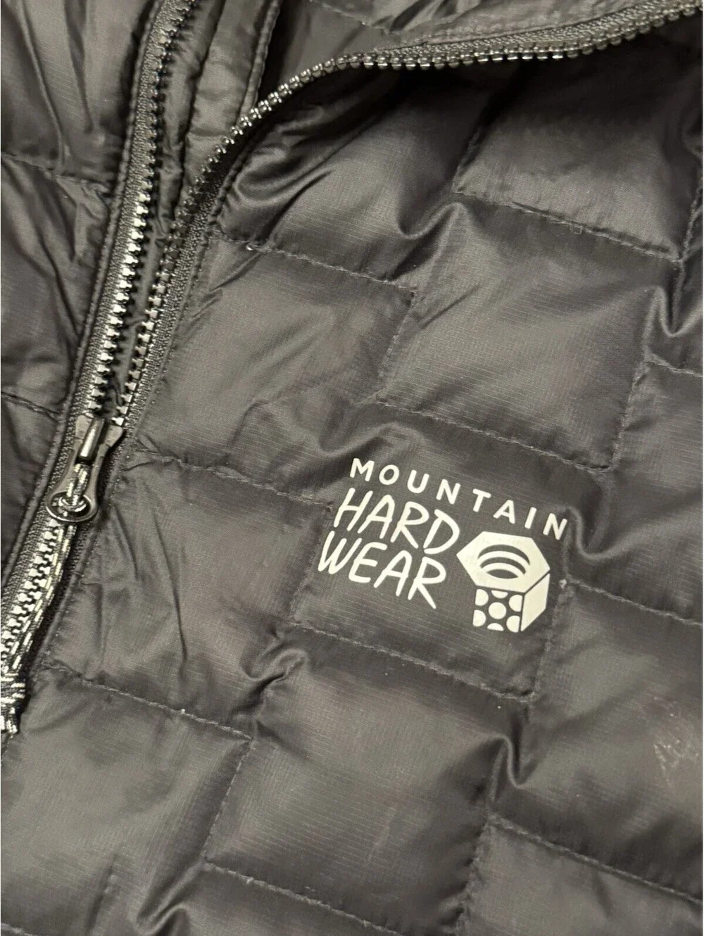 Mountain Hardwear Temescalborz Jacket Mens L Black Down Puffer Zip Pristine!